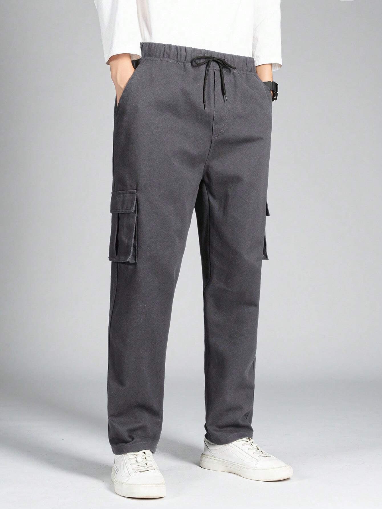 Manfinity Hypemode Men Flap Pocket Side Cargo Pants