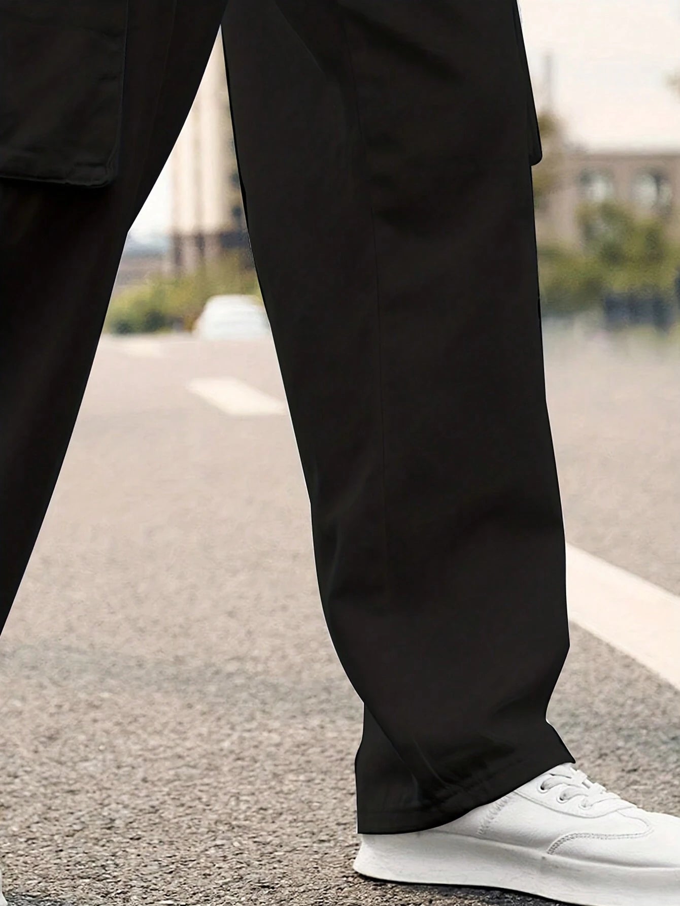 Men'S Solid Color Pocket Design Casual Pants for Everyday Wear