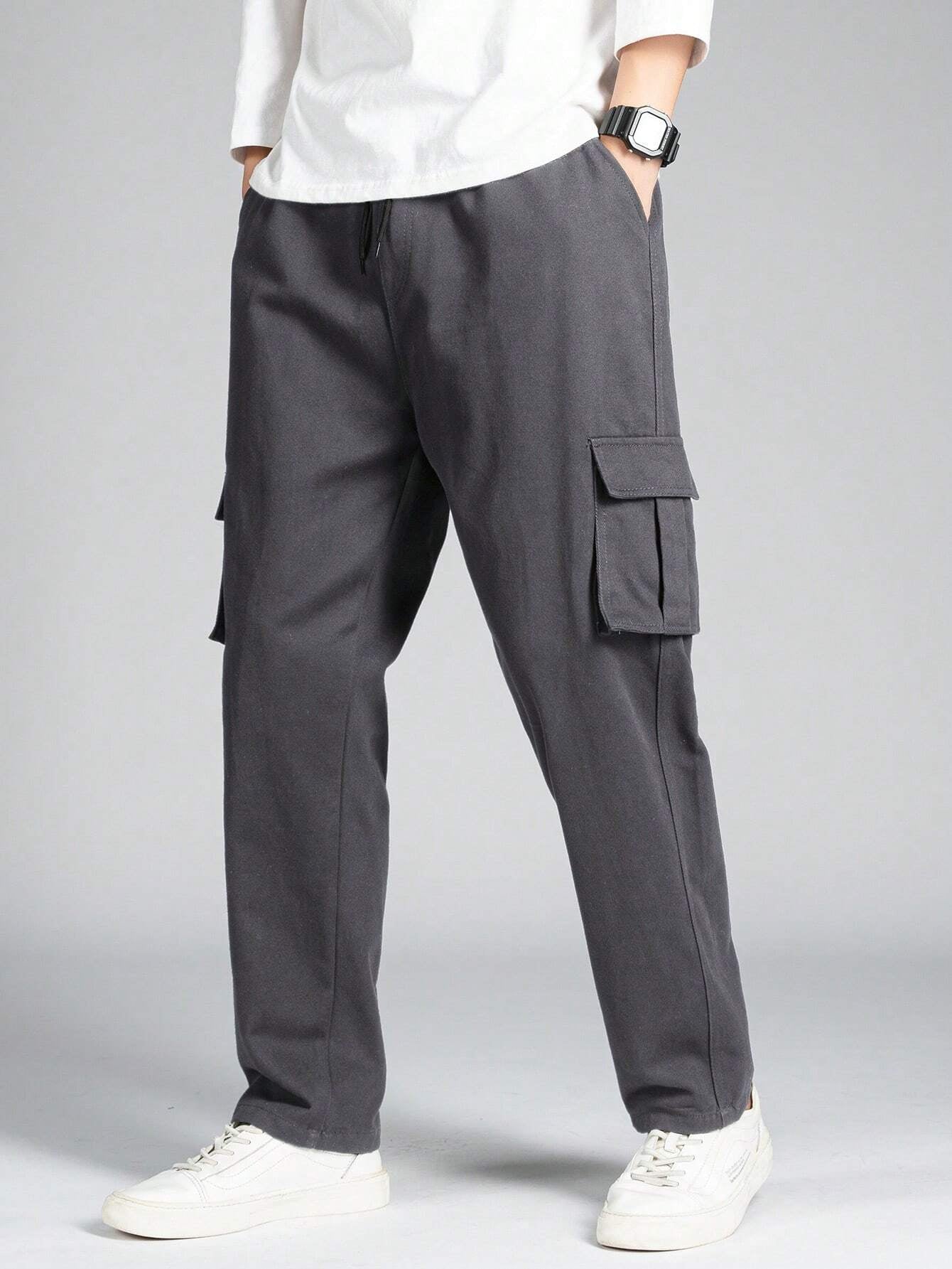 Manfinity Hypemode Men Flap Pocket Side Cargo Pants