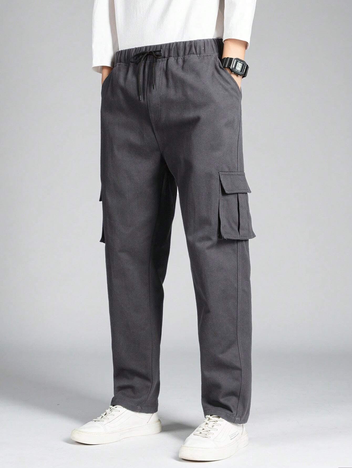 Manfinity Hypemode Men Flap Pocket Side Cargo Pants