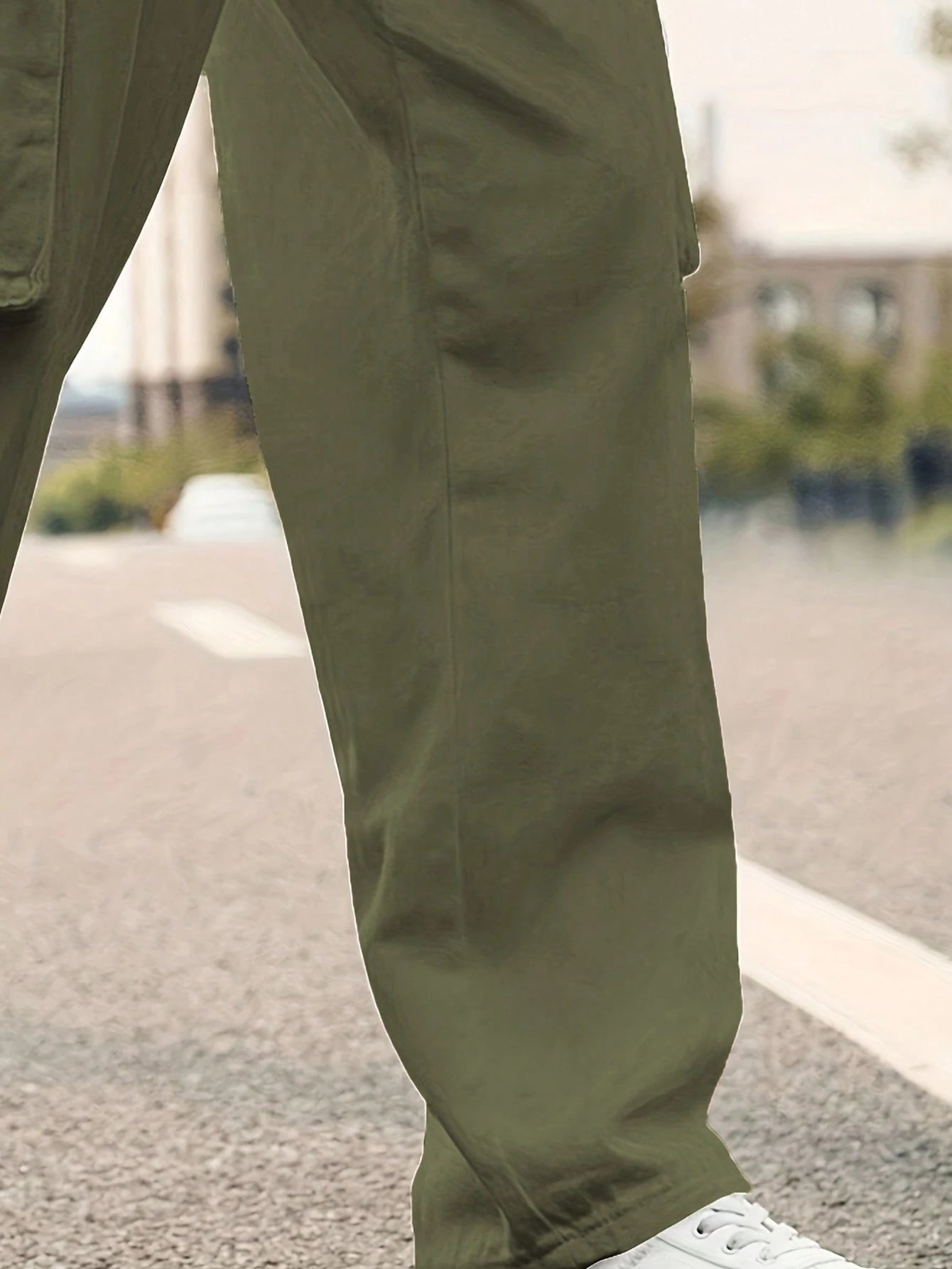 Men'S Solid Color Casual Pants with Pockets, Daily Match