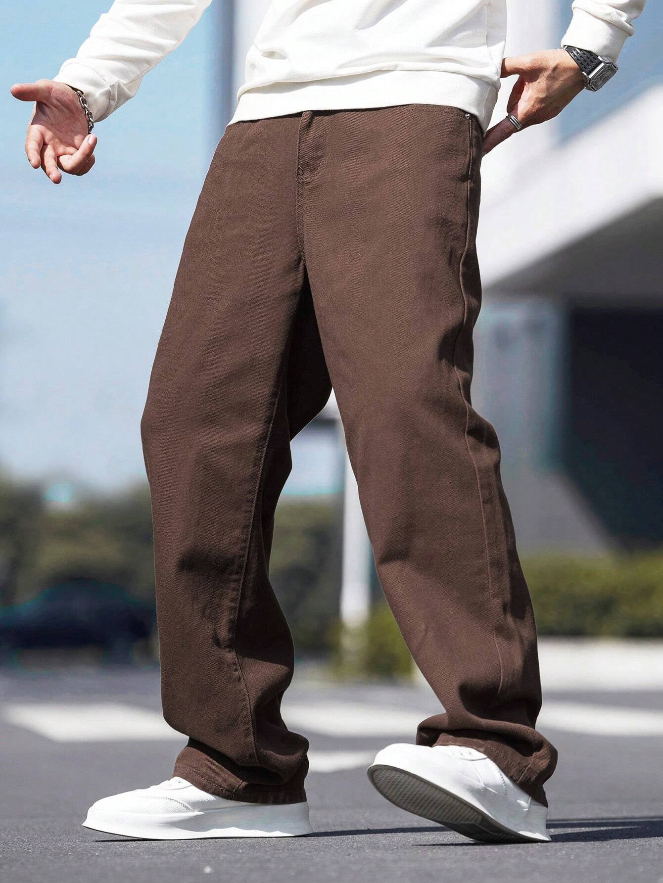 Manfinity Hypemode Men Slant Pocket Straight Leg Jeans