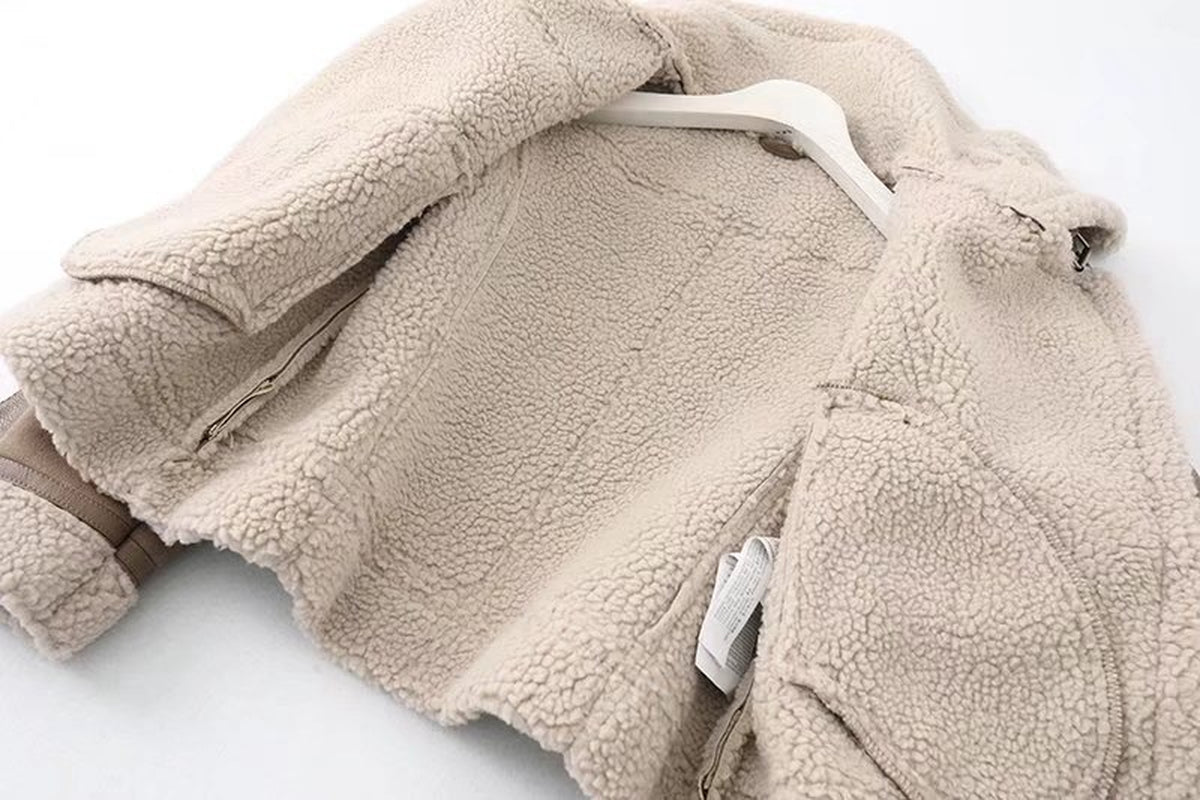 Fleece Autumn and Winter Suede Fur Jacket Motorcycle