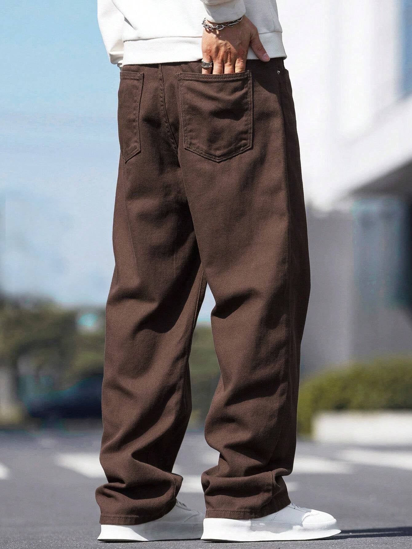 Manfinity Hypemode Men Slant Pocket Straight Leg Jeans