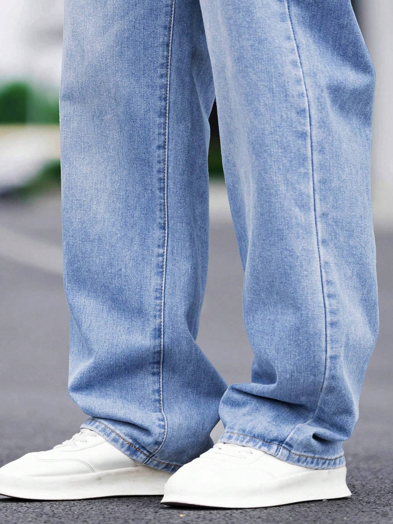 Manfinity Hypemode Men Cotton Slant Pocket Loose Fit Jeans