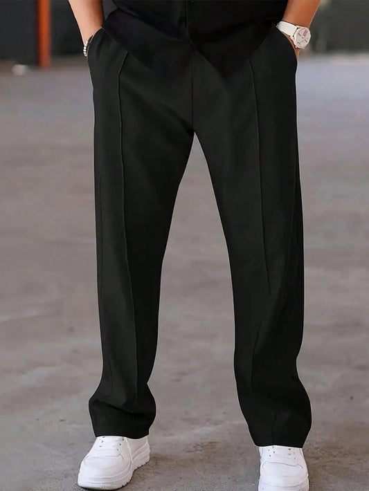 Men'S Drawstring Loose Fit Straight Leg Sporty Outdoor Casual Pants