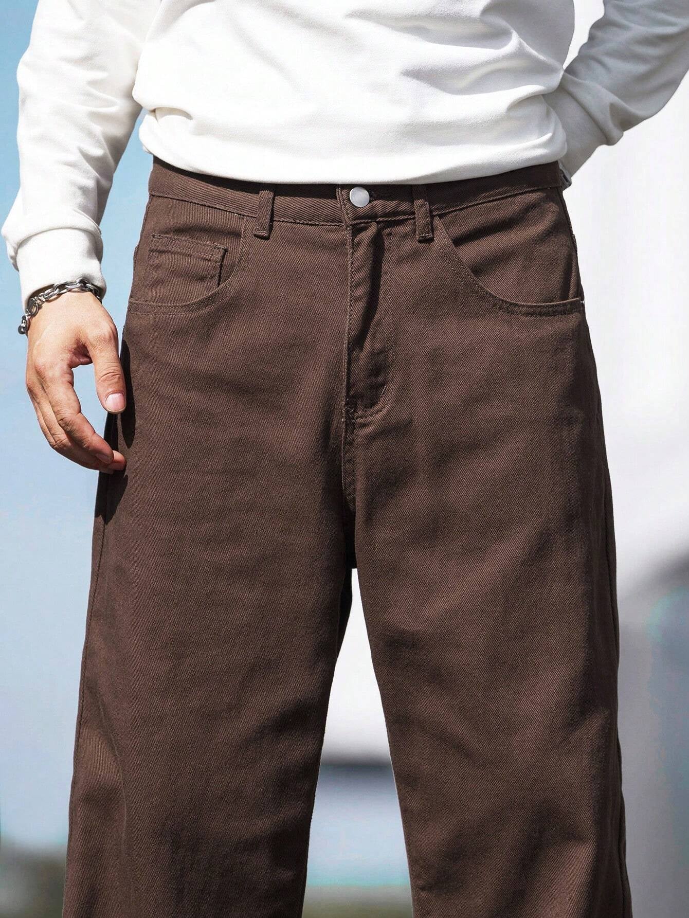 Manfinity Hypemode Men Slant Pocket Straight Leg Jeans