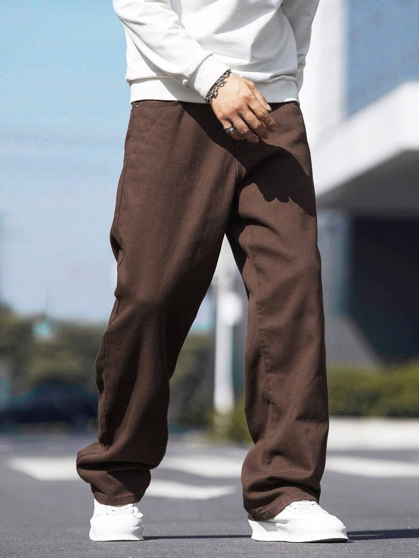 Manfinity Hypemode Men Slant Pocket Straight Leg Jeans