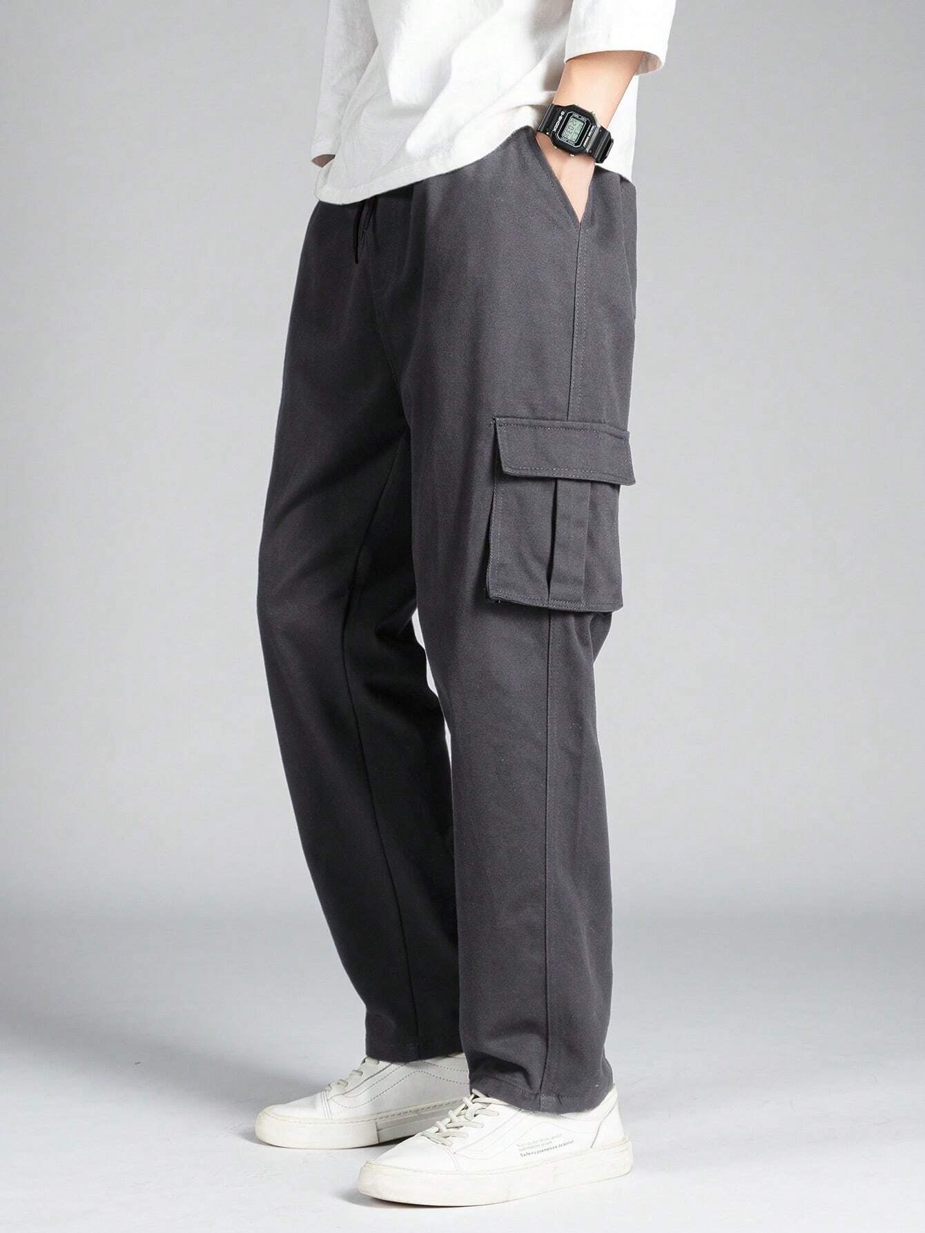 Manfinity Hypemode Men Flap Pocket Side Cargo Pants